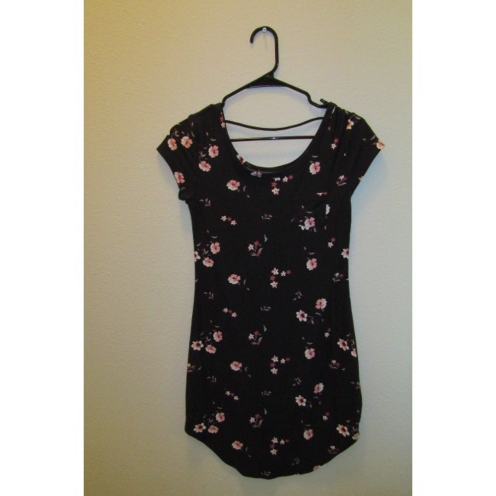 Black Floral Summer Dress Small